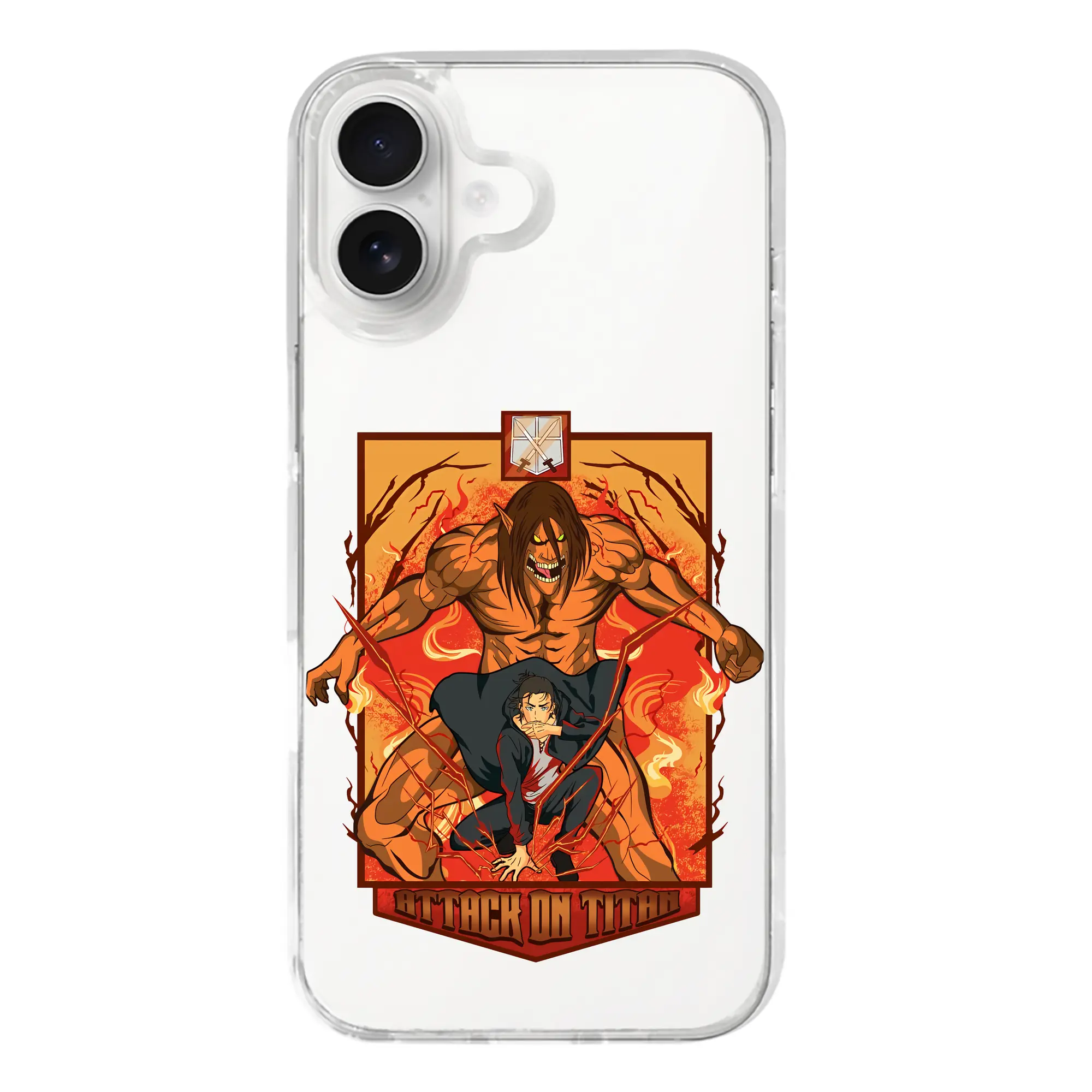 進撃の巨人 グッズ エレン・イェーガー - iPhone 17シリーズ 透明スマホケース – 薄型・耐衝撃・精密フィット保護カバー